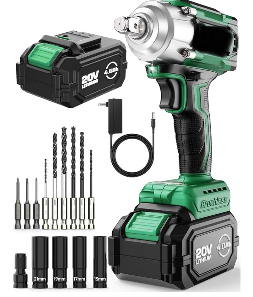 Llave de Impacto Inalámbrica Profesional 3 en 1